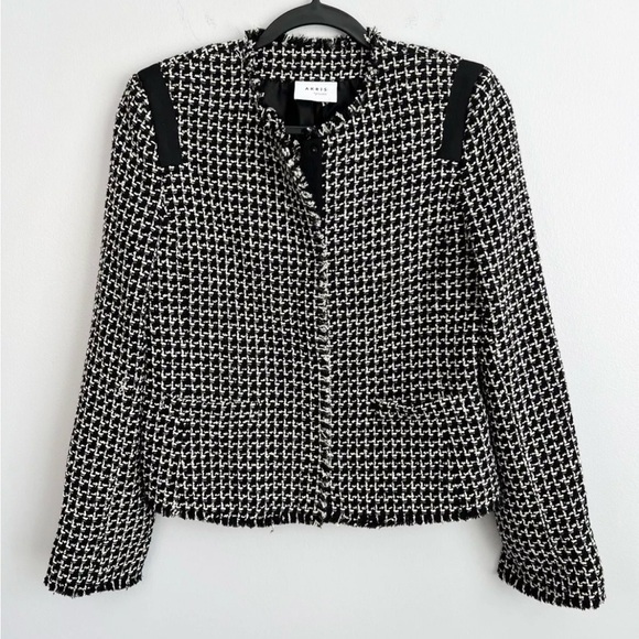 Akris Punto Jackets & Blazers - AKRIS Punto US 6 UK 10 • Black Woven Tweed Blazer Jacket Coat.